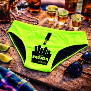 COSTUME FLUO ''ULTIMA PATATA'' GIALLO