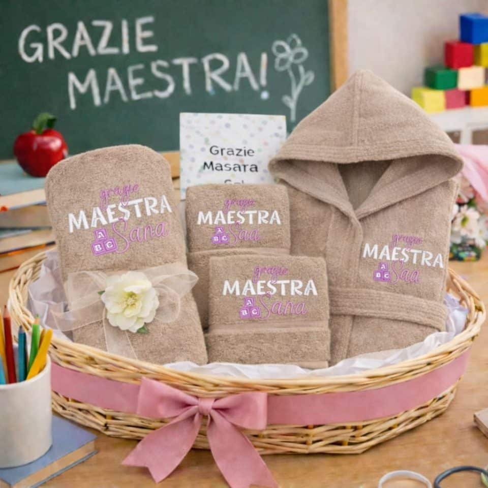 KIT BAGNO MAESTRA '' DADI'' TORTORA
