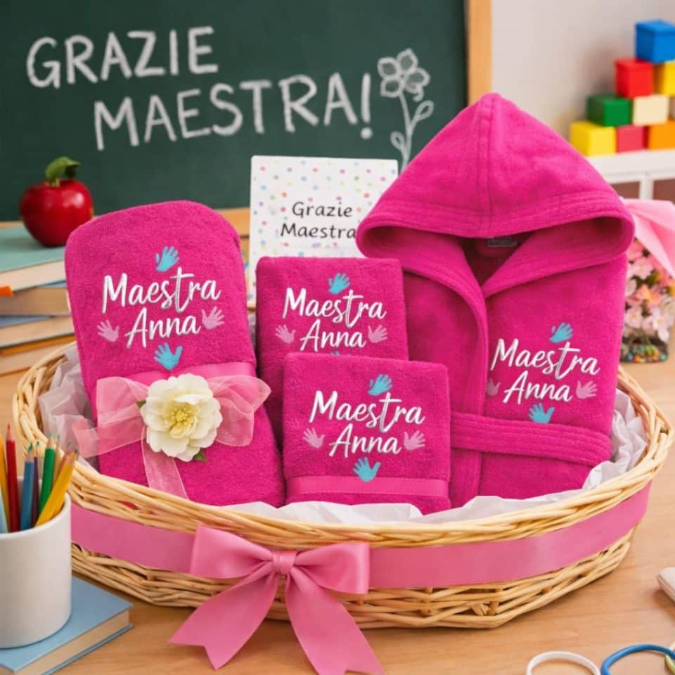 KIT BAGNO MAESTRA '' MANINE '' FUCSIA