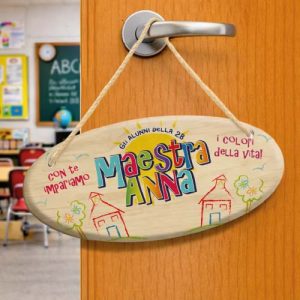 FUORIPORTA MAESTRA ''COLORI DELLA VITA'' OVALE