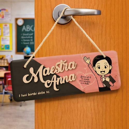 FUORIPORTA MAESTRA ''SENZA TE '' RETTANGOLARE