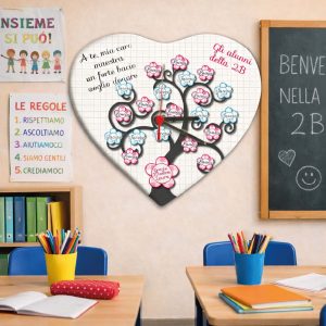 OROLOGIO IN LEGNO MAESTRA ''ALBERO DELLA VITA'' CUORE