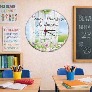 OROLOGIO IN LEGNO MAESTRA ''GIARDINO'' CERCHIO