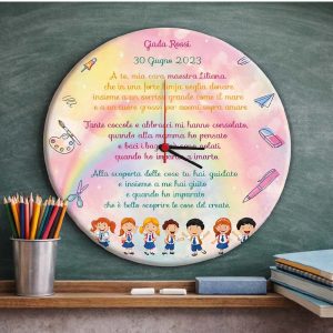 OROLOGIO IN LEGNO MAESTRA ''DEDICA A TE'' CERCHIO