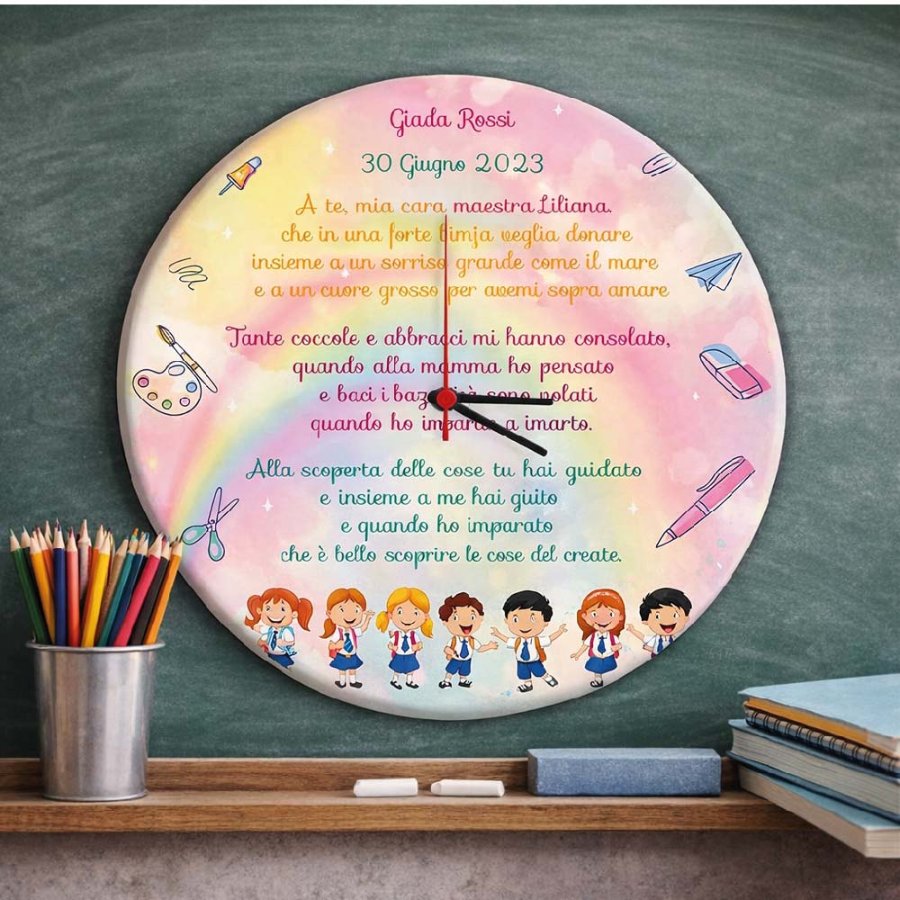 OROLOGIO IN LEGNO MAESTRA ''DEDICA A TE'' CERCHIO