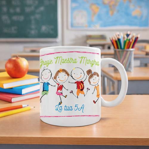 Tazza Mug in Ceramica Personalizzata ''INSEGNANO A VOLARE'' idea regalo di classe fine anno scolastico Maestra asilo nido, scuola materna, elementare infanzia e primaria