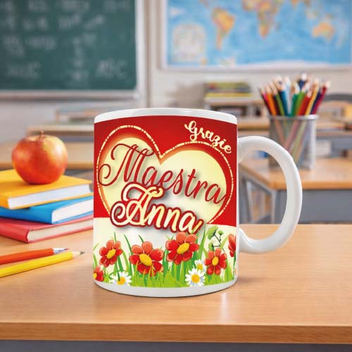 Tazza Mug in Ceramica Personalizzata ''LE TUE COCCOLE'' idea regalo di classe fine anno scolastico Maestra asilo nido, scuola materna, elementare infanzia e primaria