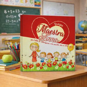 QUADRO TELA CANVAS MAESTRA ''LE TUE COCCOLE''