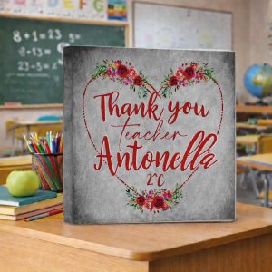 QUADRO TELA CANVAS MAESTRA ''THANK YOU TEACHER''