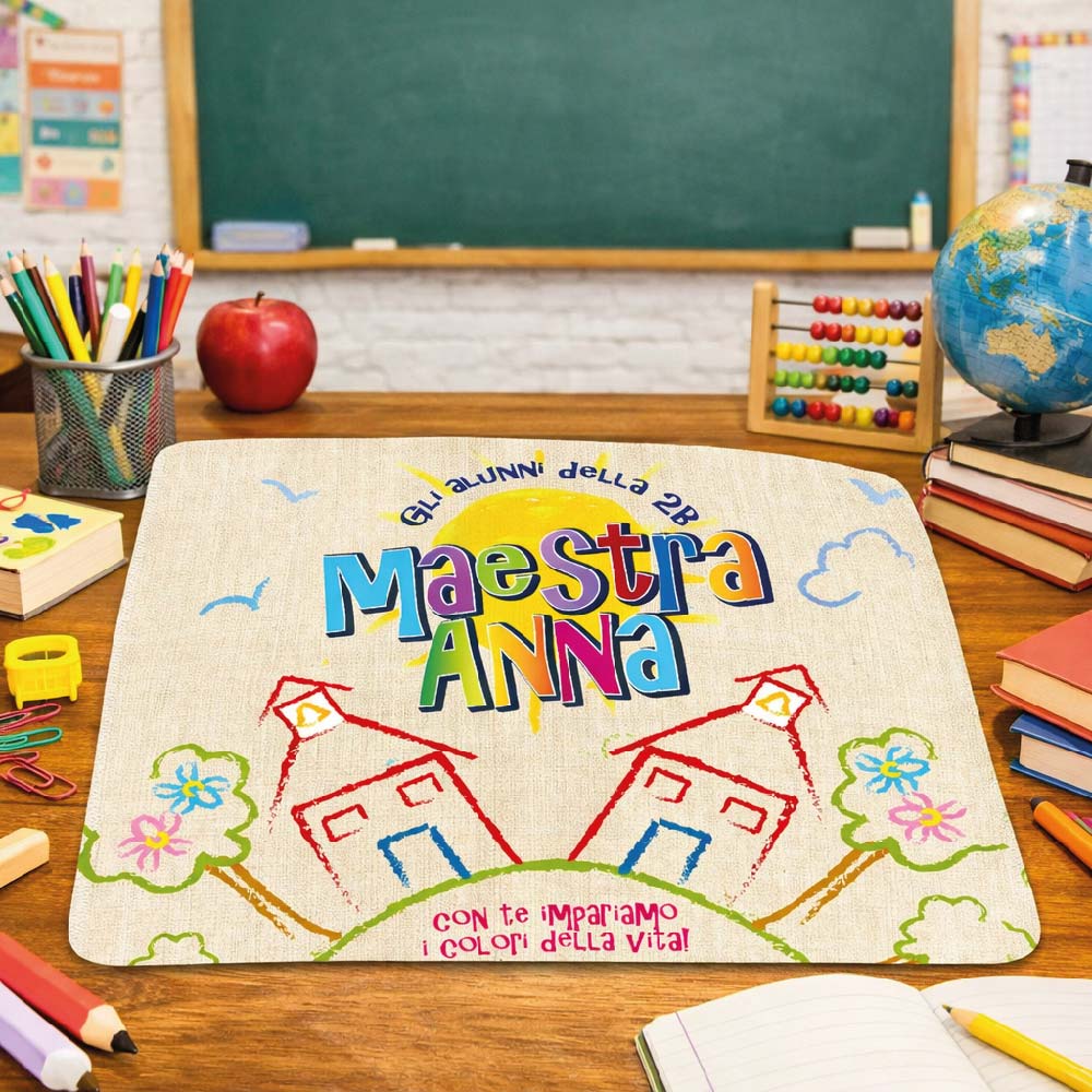 TOVAGLIETTA COLAZIONE MAESTRA ''COLORI DELLA VITA''