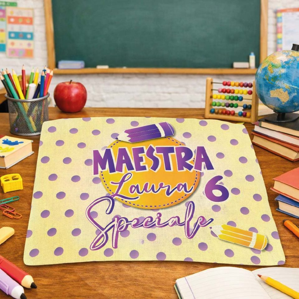 Tovaglietta colazione in Canvas Personalizzata ''6 SPECIALE'' idea regalo di classe fine anno scolastico Maestra asilo nido, scuola materna, elementare infanzia e primaria