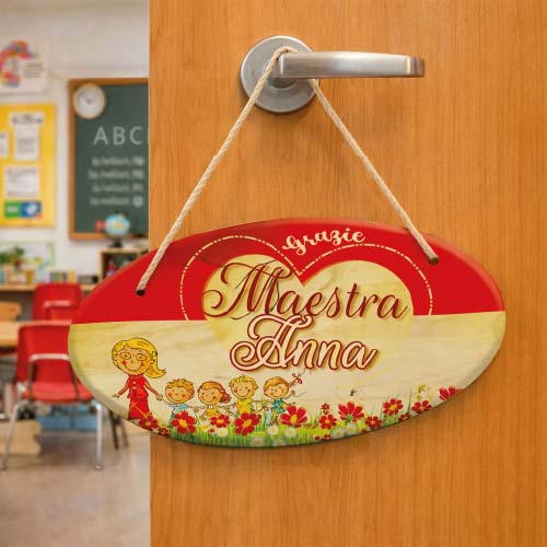 FUORIPORTA MAESTRA ''le tue coccole'' OVALE