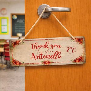 FUORIPORTA MAESTRA ''THANK YOU TEACHER'' RETTANGOLARE