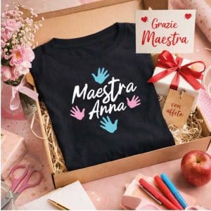T-SHIRT MAESTRA NERA ''MANINE''