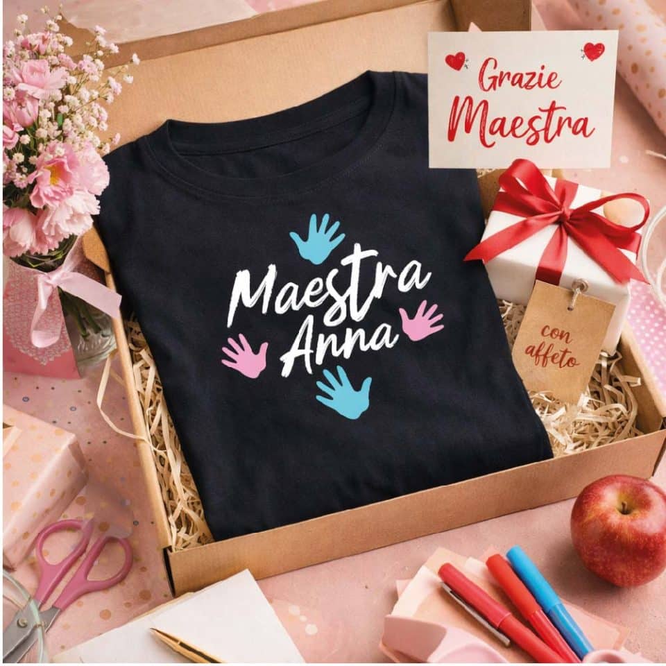T-SHIRT MAESTRA NERA ''MANINE''
