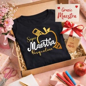T-SHIRT MAESTRA NERA ''SUPER''