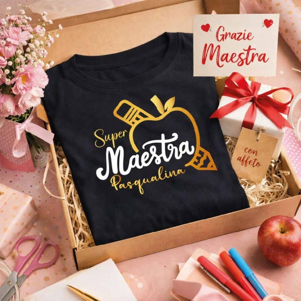 T-SHIRT MAESTRA NERA ''SUPER''