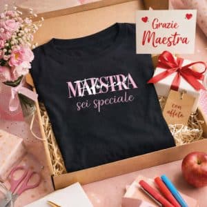 T-SHIRT MAESTRA NERA ''SEI SPECIALE''