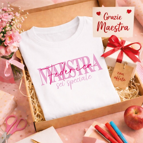 T-SHIRT MAESTRA BIANCA ''SEI SPECIALE''