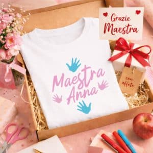 T-SHIRT MAESTRA BIANCA ''MANINE''