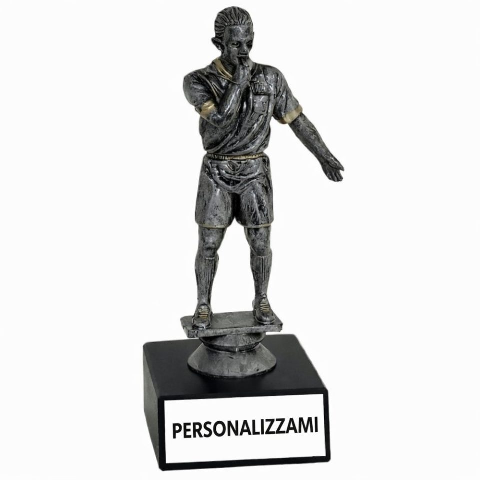 Trofeo Arbitro Personalizzato 17 cm – Premio Miglior Arbitro con Targhetta | Coppa Calcio