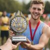 Atleta riceve trofeo miglior atleta personalizzato durante premiazione