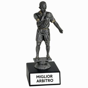 Trofeo arbitro personalizzato miglior arbitro con targhetta
