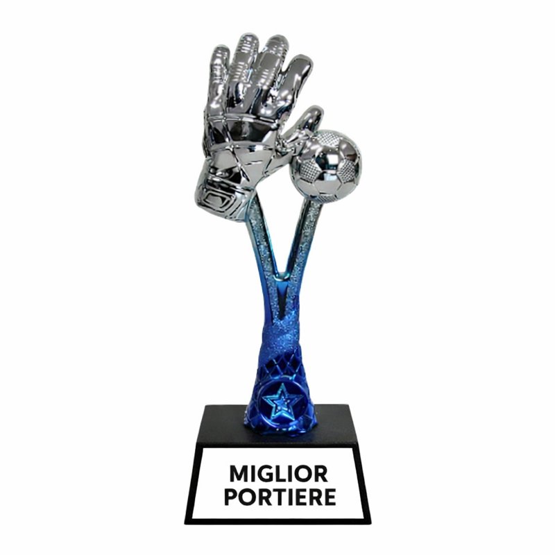 Trofeo miglior portiere personalizzato con targhetta calcio