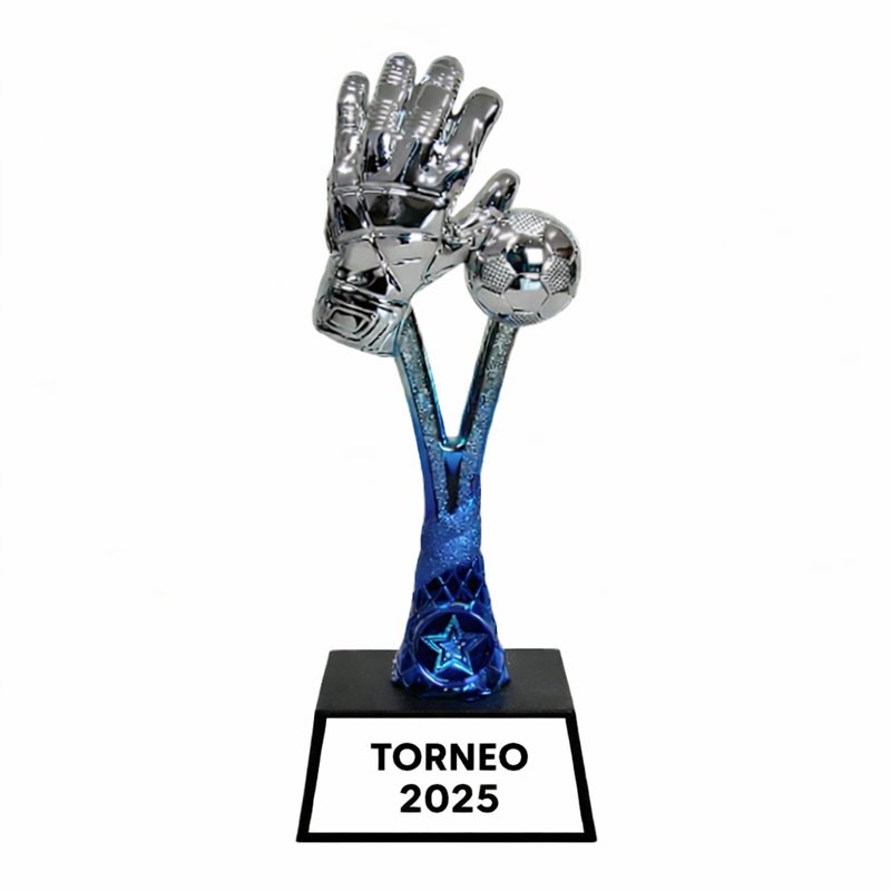 Trofeo portiere torneo 2025 personalizzato con targhetta